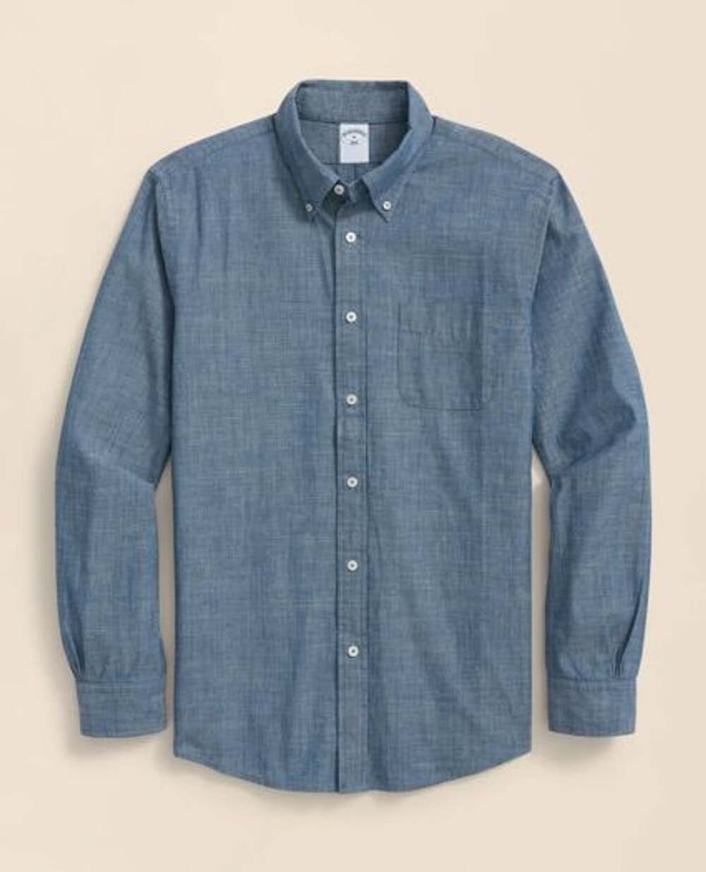 Brooks Brothers Chambray Sport Shirt Blue Cotton
